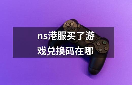 ns港服买了游戏兑换码在哪-第1张-游戏信息-龙启网