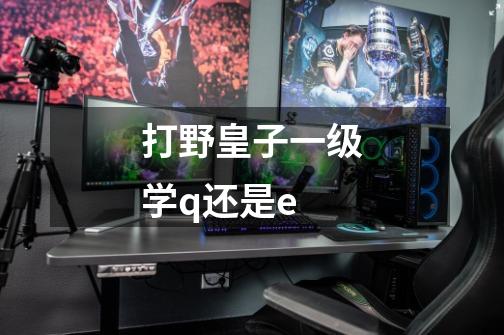 打野皇子一级学q还是e-第1张-游戏信息-龙启网