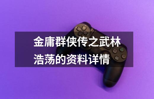金庸群侠传之武林浩荡的资料详情-第1张-游戏信息-龙启网