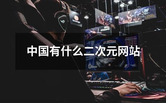 中国有什么二次元网站-第1张-游戏信息-龙启网