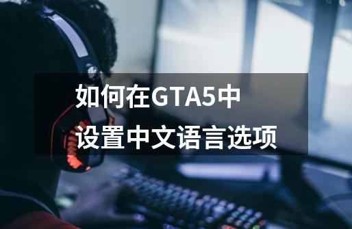 如何在GTA5中设置中文语言选项-第1张-游戏信息-龙启网
