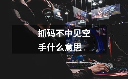 抓码不中见空手什么意思-第1张-游戏信息-龙启网