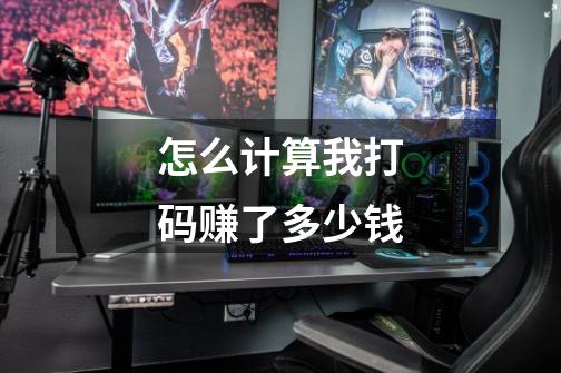 怎么计算我打码赚了多少钱-第1张-游戏信息-龙启网