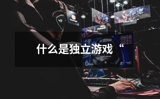 什么是独立游戏“-第1张-游戏信息-龙启网