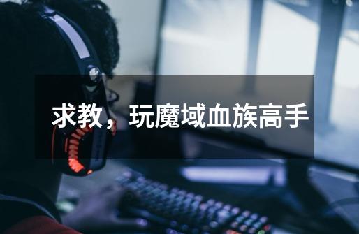 求教,玩魔域血族高手-第1张-游戏信息-龙启网