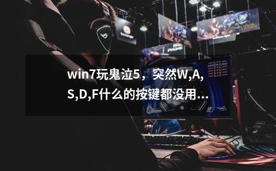 win7玩鬼泣5,突然W,A,S,D,F什么的按键都没用了,输入法也调了,游戏里按键设置也没用,求大神解决!!-第1张-游戏信息-龙启网