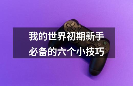 我的世界初期新手必备的六个小技巧-第1张-游戏信息-龙启网
