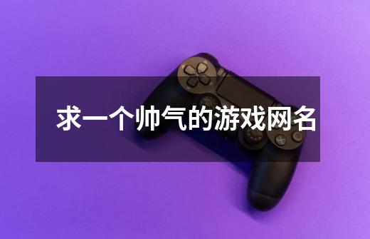 求一个帅气的游戏网名-第1张-游戏信息-龙启网