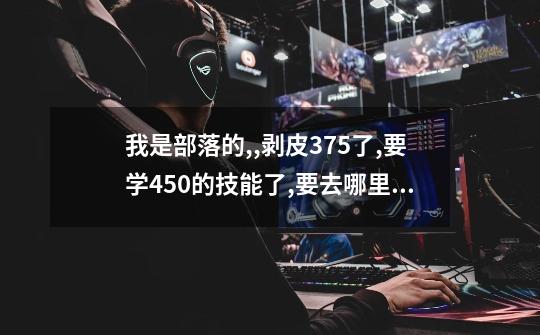 我是部落的,,剥皮375了,要学450的技能了,要去哪里才能学,,谢谢`!!~-第1张-游戏信息-龙启网