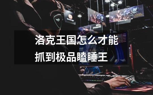 洛克王国怎么才能抓到极品瞌睡王-第1张-游戏信息-龙启网