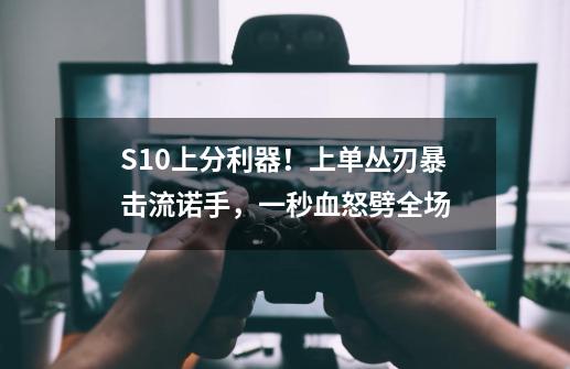 S10上分利器!上单丛刃暴击流诺手,一秒血怒劈全场-第1张-游戏信息-龙启网
