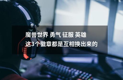 魔兽世界 勇气 征服 英雄 这3个徽章都是互相换出来的-第1张-游戏信息-龙启网
