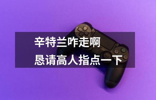 辛特兰咋走啊 恳请高人指点一下-第1张-游戏信息-龙启网