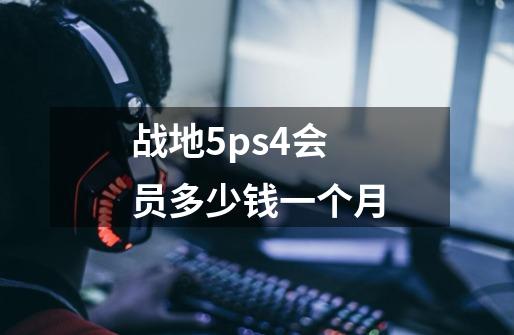 战地5ps4会员多少钱一个月-第1张-游戏信息-龙启网