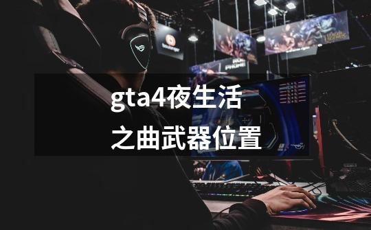 gta4夜生活之曲武器位置-第1张-游戏信息-龙启网