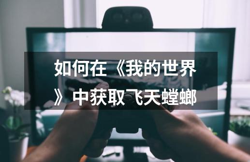 如何在《我的世界》中获取飞天螳螂-第1张-游戏信息-龙启网