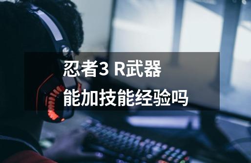 忍者3 R武器能加技能经验吗-第1张-游戏信息-龙启网