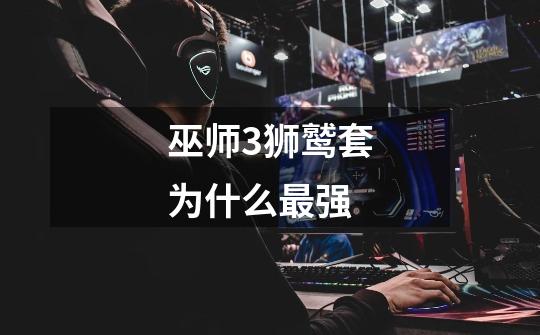 巫师3狮鹫套为什么最强-第1张-游戏信息-龙启网
