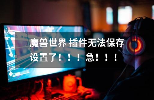 魔兽世界 插件无法保存设置了!!!急!!!-第1张-游戏信息-龙启网