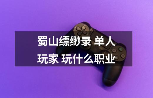 蜀山缥缈录 单人玩家 玩什么职业-第1张-游戏信息-龙启网