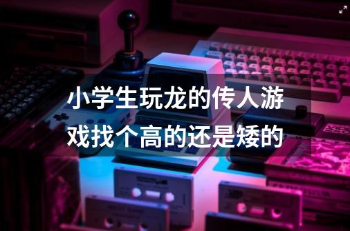 小学生玩龙的传人游戏找个高的还是矮的-第1张-游戏信息-龙启网