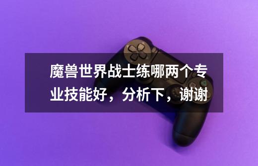 魔兽世界战士练哪两个专业技能好,分析下,谢谢-第1张-游戏信息-龙启网