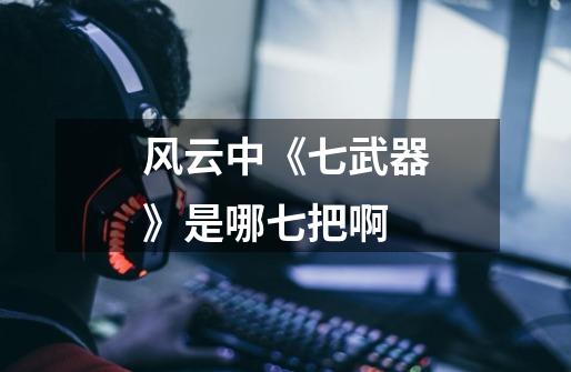 风云中《七武器》是哪七把啊-第1张-游戏信息-龙启网