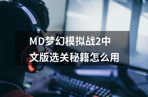 MD梦幻模拟战2中文版选关秘籍怎么用-第1张-游戏信息-龙启网
