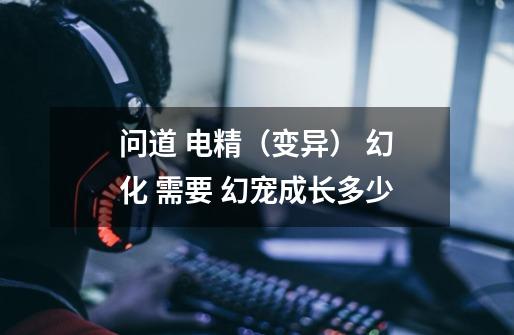 问道 电精(变异) 幻化 需要 幻宠成长多少-第1张-游戏信息-龙启网