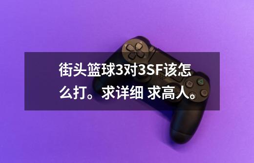街头篮球3对3SF该怎么打。求详细 求高人。-第1张-游戏信息-龙启网