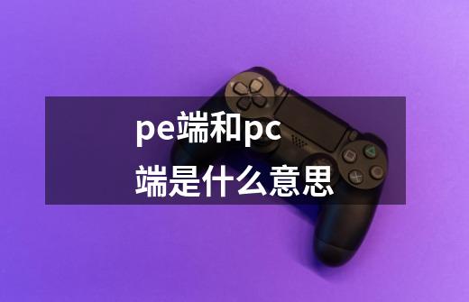 pe端和pc端是什么意思-第1张-游戏信息-龙启网
