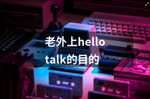 老外上hellotalk的目的-第1张-游戏信息-龙启网