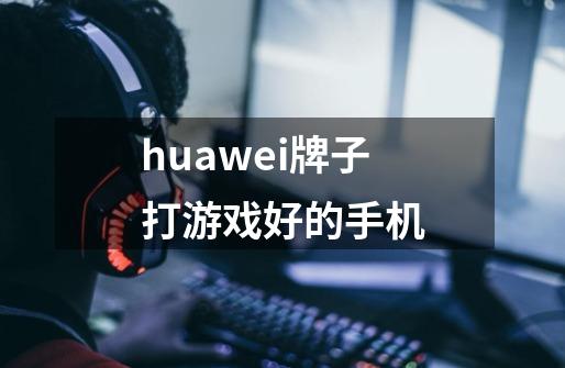 huawei牌子打游戏好的手机-第1张-游戏信息-龙启网