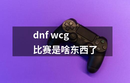 dnf wcg比赛是啥东西了-第1张-游戏信息-龙启网