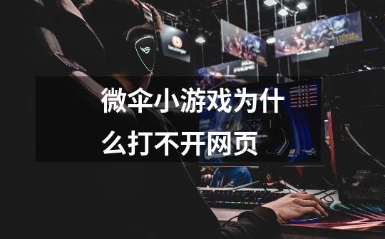 微伞小游戏为什么打不开网页-第1张-游戏信息-龙启网
