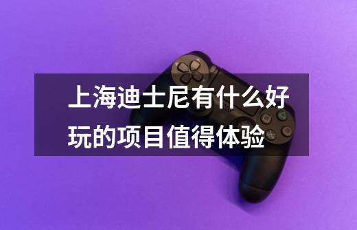 上海迪士尼有什么好玩的项目值得体验-第1张-游戏信息-龙启网