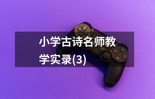 小学古诗名师教学实录(3)-第1张-游戏信息-龙启网