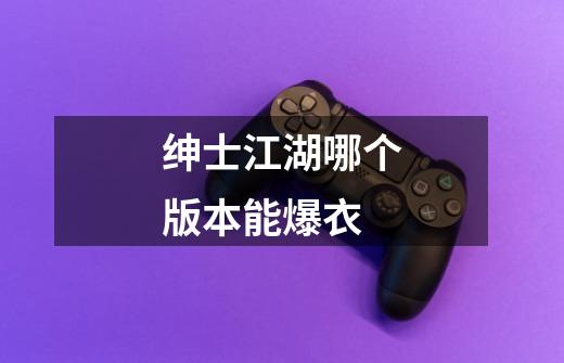 绅士江湖哪个版本能爆衣-第1张-游戏信息-龙启网