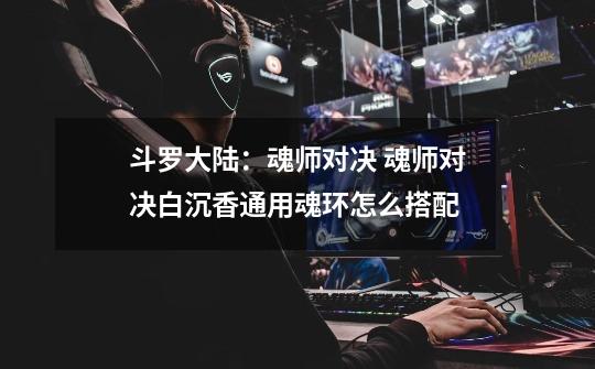 斗罗大陆:魂师对决 魂师对决白沉香通用魂环怎么搭配-第1张-游戏信息-龙启网