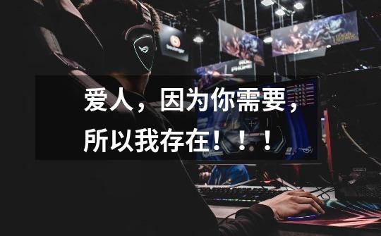 爱人,因为你需要,所以我存在!!!-第1张-游戏信息-龙启网