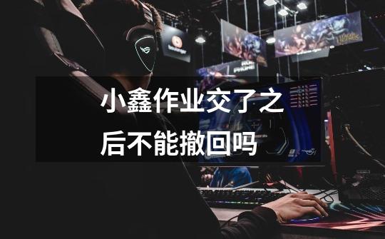 小鑫作业交了之后不能撤回吗-第1张-游戏信息-龙启网