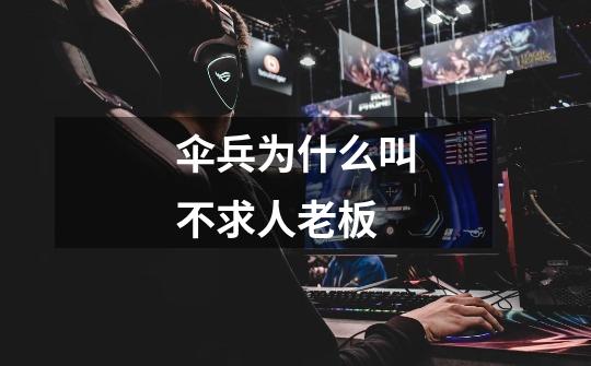 伞兵为什么叫不求人老板-第1张-游戏信息-龙启网