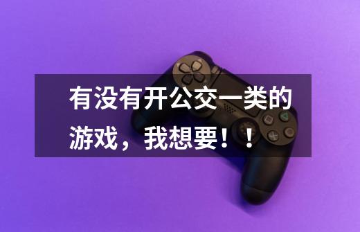 有没有开公交一类的游戏，我想要！！-第1张-游戏信息-龙启网