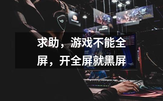 求助,游戏不能全屏,开全屏就黑屏-第1张-游戏信息-龙启网
