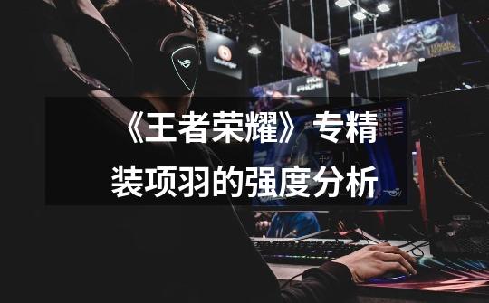 《王者荣耀》专精装项羽的强度分析-第1张-游戏信息-龙启网
