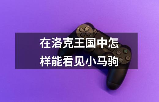 在洛克王国中怎样能看见小马驹-第1张-游戏信息-龙启网