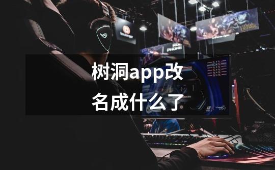树洞app改名成什么了-第1张-游戏信息-龙启网