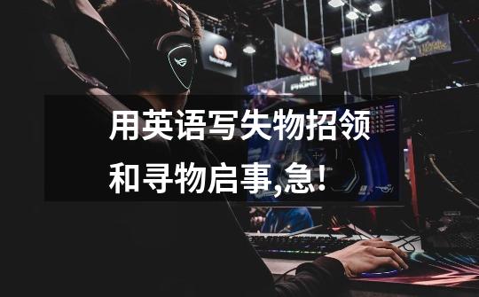 用英语写失物招领和寻物启事,急!-第1张-游戏信息-龙启网