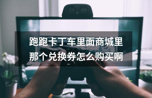 跑跑卡丁车里面商城里那个兑换券怎么购买啊-第1张-游戏信息-龙启网