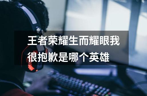 王者荣耀生而耀眼我很抱歉是哪个英雄-第1张-游戏信息-龙启网